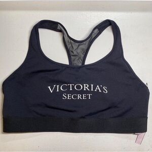 Victoria's Secret Black Sports Bra with Mesh Racerback